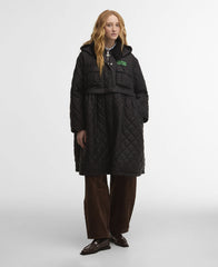 Barbour x GANNI Peplum Longline Quilted Jacket