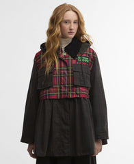 Barbour x GANNI Tartan Peplum Waxed Jacket