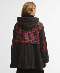 Barbour x GANNI Tartan Peplum Waxed Jacket