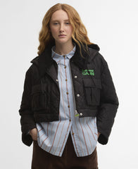 Barbour x GANNI Peplum Longline Quilted Jacket