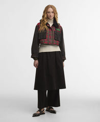 Barbour x GANNI Tartan Peplum Waxed Jacket