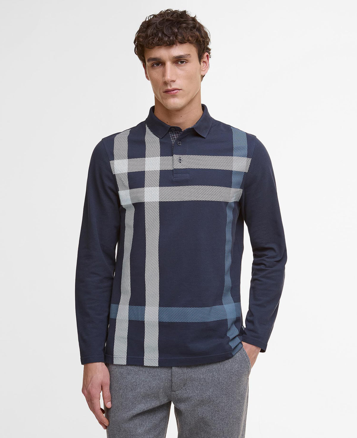 Blaine Tartan Long-Sleeved Polo Shirt