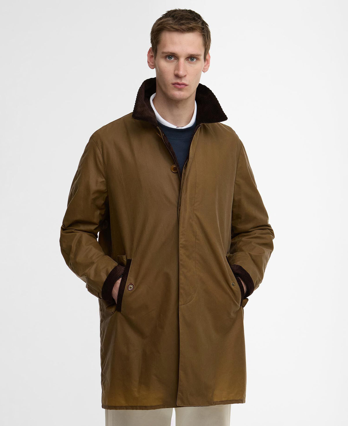 Barbour x Baracuta Tyne Waxed Car Coat